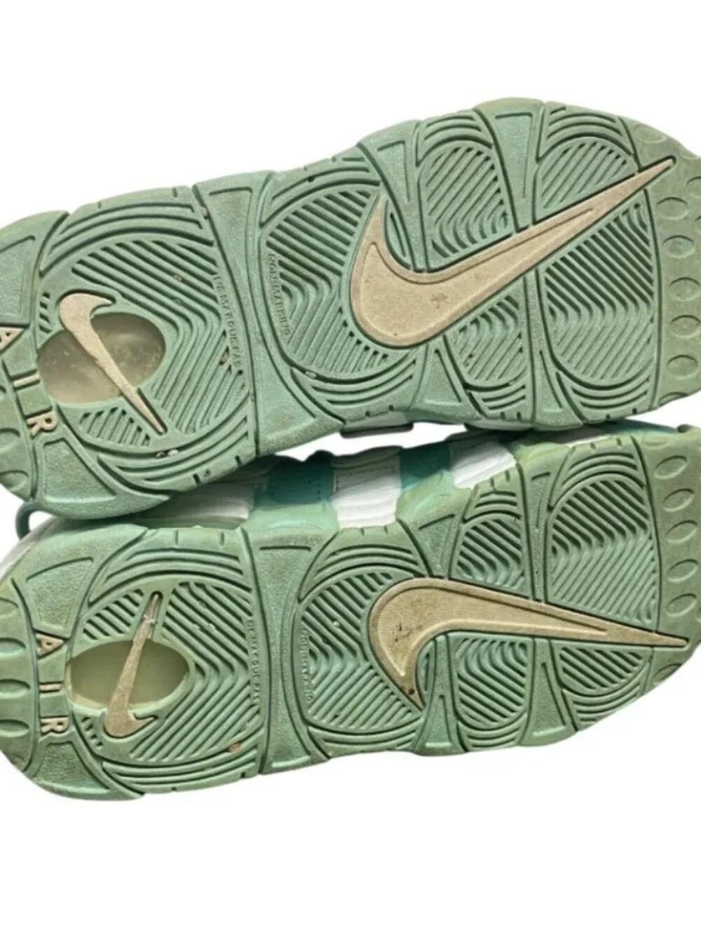 Nike Air More Uptempo GS Island Green White Athletic Shoes Size 6.5y 415082 300